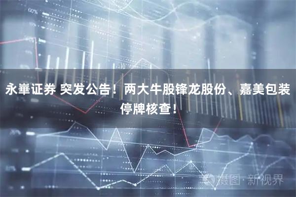 永崋证券 突发公告！两大牛股锋龙股份、嘉美包装停牌核查！